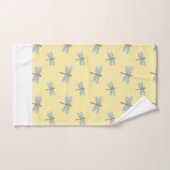 Gele libel patterned Badhanddoek Set Bad Handdoek (Handdoek)
