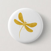 gele libel ronde button 5,7 cm (Voorkant)
