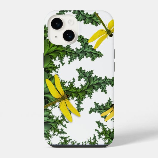 Gele libellen iPhone hoesje (Achterkant)