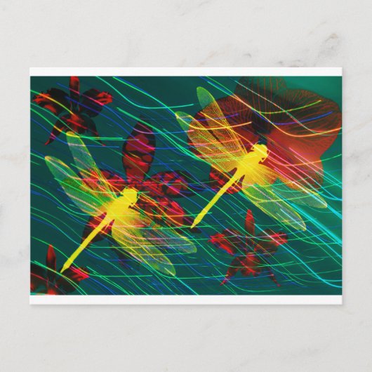 Gele libellen Kleuren Briefkaart (Voorkant)