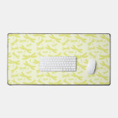 gele libellen patroon bureaumat (Keyboard & Muis)