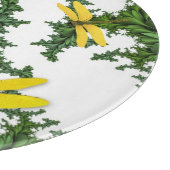 Gele libellen rond snijplank (Hoek)