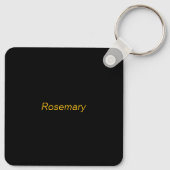 Gele lichaamsbeweging voortijdig waarschuwingsteke sleutelhanger (Achterkant)