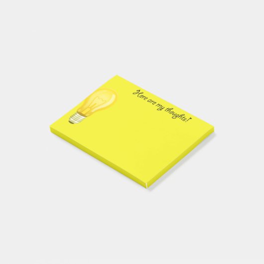 Gele lichte notitieblokken post-it® notes (Schuin)
