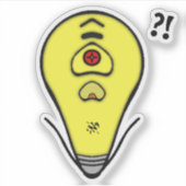 Gele lichtlamp van bovenstel v1 sticker (Voorkant)