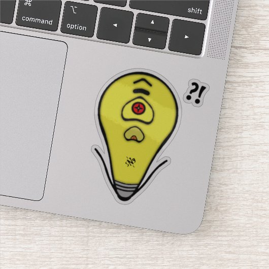Gele lichtlamp van bovenstel v1 sticker (Detail)