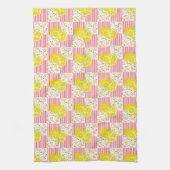 Gele lichtroze stripper Summer Theedoek (Verticaal)