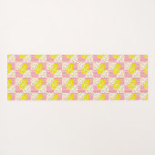 Gele lichtroze witte strepen yogamat (Achterkant (horizontaal))