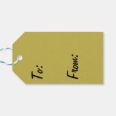 Gele "Liefde" cadeaubijlage voor heren Cadeaulabel (Achterkant Horizontaal)