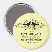 Gele liefdeszwembroeken sparen de Datum Magnet (Voorkant / Achterkant)