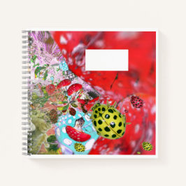 Gele Lieveheersbeestjes ABC Letter Volg Notebook Notitieboek