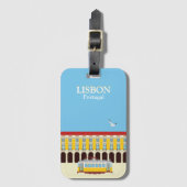 Gele  lifttram bagagelabel (Voorkant (verticaal))