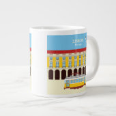 Gele lifttram grote koffiekop (Voorkant rechts)