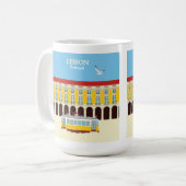 Gele  lifttram koffiemok (Voorkant links)