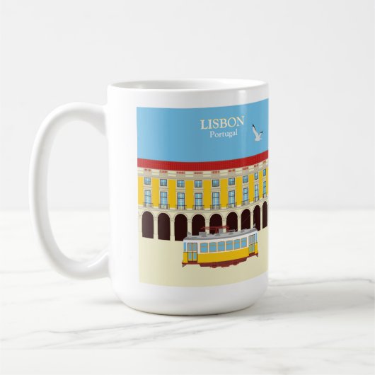 Gele  lifttram koffiemok (Links)