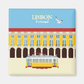 Gele  lifttram magneet (Voorkant)