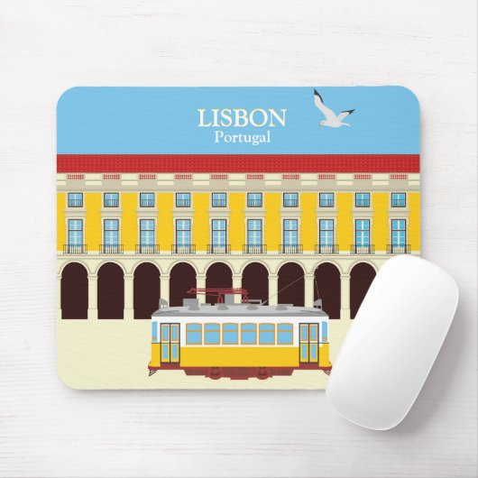 Gele  lifttram muismat (Met muis)