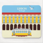 Gele  lifttram muismat (Voorkant)