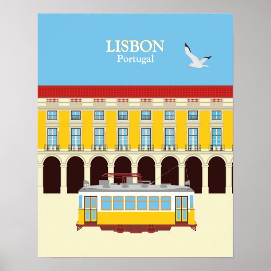 Gele lifttram poster (Voorkant)