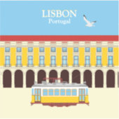 Gele lifttram sticker (Voorkant)
