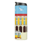 Gele lifttram thermosbeker (Geroteerd rechts)