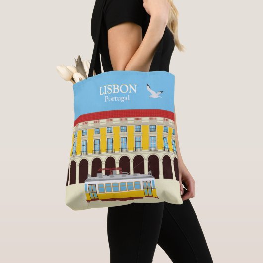 Gele  lifttram tote bag (Dichtbij)