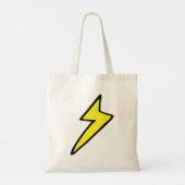 Gele lightning Bolt Canvas tas (Achterkant)