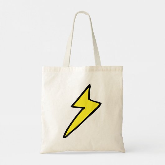 Gele lightning Bolt Canvas tas (Achterkant)