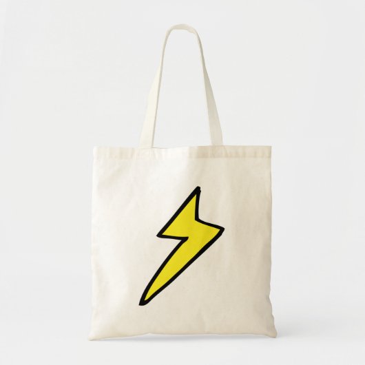 Gele lightning Bolt Canvas tas (Voorkant)