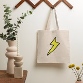 Gele lightning Bolt Canvas tas