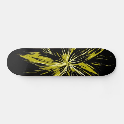 Gele lightning Bolt Skateboard (Horizontaal)