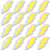 Gele Lightning Bolt Stickers voor School (Voorkant)