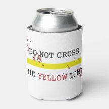 Gele Lijn Niet Overschrijden Blikje Koeler