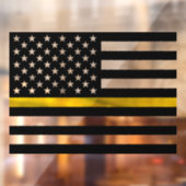 Gele lijn Vlag Venster Sign, Hulpdiensten Raamsticker (Vel 2)