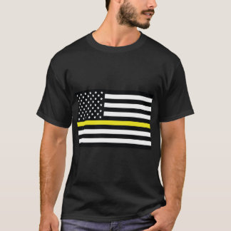 Gele lijnvlag, Amerikaanse vlag met gele streep T-shirt
