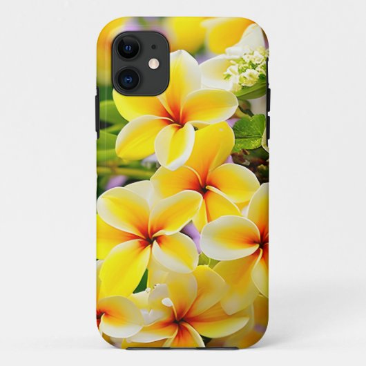 gele lila bloemen Case-Mate iPhone case (Achterkant)