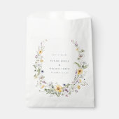 Gele Lila Wildbloem Wreath Weddenschap Hartelijk d Bedankzakje (Voorkant)