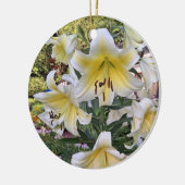 Gele Lilly Glas Keramisch Ornament (Links)