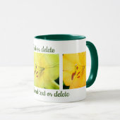 Gele Lily Colors Floral Pencil Speciaal gepersonal Mok (Voorkant rechts)