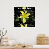 gele Lily Flower Poster (Keuken)