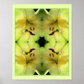 Gele Lily Flower Up Close Abstract Poster (Voorkant)