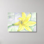 Gele Lily Schilderen in acryl Canvas Afdruk (Voorkant)