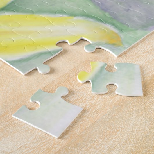 Gele Lily Schilderen in acryl Legpuzzel (Zijkant)