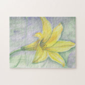 Gele Lily Schilderen in acryl Legpuzzel (Horizontaal)