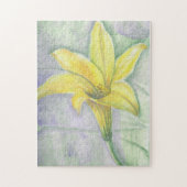 Gele Lily Schilderen in acryl Legpuzzel (Verticaal)