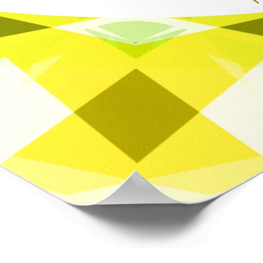 Gele lime groene glans heldere ster kinderkamer de poster (Hoek)