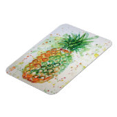 Gele limoen Ananas fruit kunst Waterverf magneet (Linkerzijde)