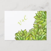 Gele Limoen Succulent Modern Typography Wedding (Achterkant)