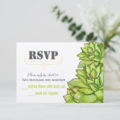 Gele Limoen Succulent Modern Typography Wedding (Staand voorkant)