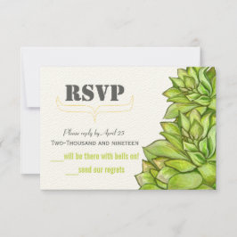 Gele Limoen Succulent Modern Typography Wedding